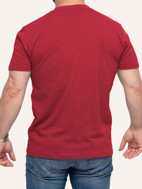 Canada Maple Leaf - Vertical White Lines - Men's/Unisex T-Shirt - Made in Canada