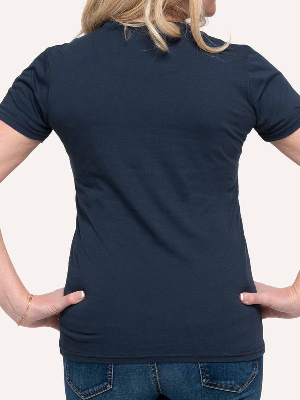 Canada Maple Leaf - Vertical White Lines  - Women's T-shirt - Made in Canada
