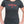 Woman wearing grey t-shirt with canada slogan in block letters and red maple leaf - Made in Canada by Choose Canadian Apparel Co