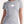 Woman wearing heather grey t-shirt with maple leaf and heartbeat pulse graphic - Made in Canada by Choose Canadian Apparel Co
