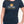 Woman wearing navy blue t-shirt with poutine it's what's for dinner graphic - Made in Canada by Choose Canadian Apparel Co