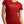 Woman wearing red t-shirt with canada slogan in block letters and red maple leaf - Made in Canada by Choose Canadian Apparel Co