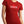 Woman wearing red t-shirt with red maple leaf and canada day graphic - Made in Canada by Choose Canadian Apparel Co