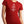 Woman wearing red t-shirt with slogan Keep Calm and Carney On - Made in Canada by Choose Canadian Apparel Co