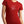 Woman wearing red t-shirt with maple leaf outline line art - Made in Canada by Choose Canadian Apparel Co