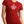 Woman wearing red t-shirt with maple leaf canadian symbols montage in mosaic pattern - Made in Canada by Choose Canadian Apparel Co