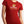 Woman wearing red t-shirt with poutine it's what's for dinner graphic - Made in Canada by Choose Canadian Apparel Co
