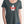 Woman wearing ladies forest green red scoop t-shirt with Canada Flag in shape of a maple leaf - Made in Canada by Choose Canadian Apparel Co