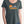 Woman wearing ladies forest green camping t-shirt with CANADA, sunset, mountains, canoe, and trees - Made in Canada by Choose Canadian Apparel Co