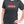 Woman wearing grey t-shirt with red Maple Leaf and vertical white lines - Made in Canada by Choose Canadian Apparel Co