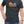 Man wearing grey camping t-shirt with Canada, sunset, canoe, and mountains - Made in Canada by Choose Canadian Apparel Co
